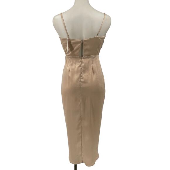 BALTIC BORN CAMILA NATURAL‎ TANK SIDE TIE MIDI DRESS XS NWT - Picture 7 of 16